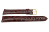 Hadley Roma Cartier Style Genuine Crocodile Honey Leather Long Watch Strap