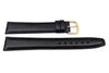 Hadley Roma Black 18mm Genuine Leather Hypo Allergenic Long Watch Band