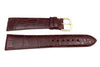 Hadley Roma Chestnut Glossy Patek Style Genuine Alligator Leather Watch Strap