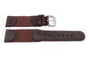 Hadley Roma Swiss Army Style Brown Leather and Nylon Watch Strap