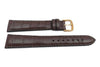 Hadley Roma Genuine Matte Alligator Cartier Style Long Chestnut Watch Band