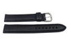 Hadley Roma Men's Black Self-Lined Water Resistant Leather Long Watch Band