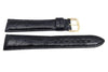 Hadley Roma Cartier Style Genuine Crocodile Black Leather Long Watch Strap