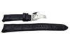 Seiko Black Genuine Textured Leather Deployment Clasp 20mm Watch Band