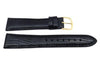 Genuine Leather Lizard Grain Black Semi-Gloss Watch Strap