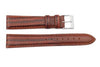 Genuine Leather Round and Square Lizard Grain Brown Semi-Gloss Watch Strap