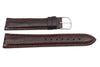 Genuine Leather Round and Square Lizard Grain Brown Matte Watch Strap