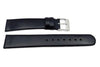 Genuine Smooth Leather Thin Glossy Black Watch Strap