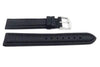Genuine Textured Leather Matte Black Water Resistant Watch Strap