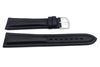 Genuine Leather Extra Long Smooth Dual Padding Black Watch Strap