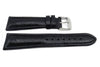 Genuine Leather Textured Black Dual Padding Semi-Gloss Watch Strap