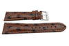 Genuine Leather Textured Black Dotted Brown Dual Padding Semi-Gloss Watch Strap