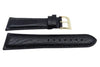 Genuine Leather Textured Black Semi-Gloss Watch Strap