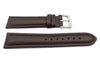 Genuine Leather Smooth Brown Matte Watch Band