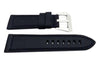 Genuine Leather Smooth Black Panerai Blue Stitching Watch Band
