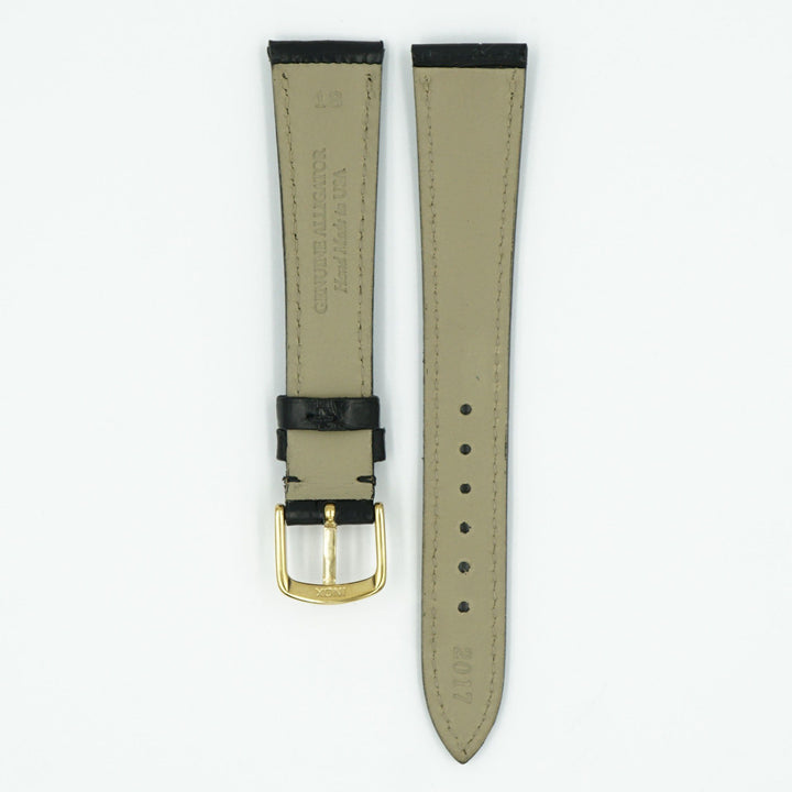 Vintage Matte Black Alligator Watch Strap image