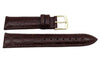 Hadley Roma Crocodile Grain Brown Textured Leather Watch Band
