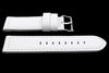 Hadley Roma White Silicone Over Leather Hypo-Allergenic Watch Strap
