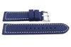 Hadley Roma Blue Silicone Over Leather Hypo-Allergenic 18mm Watch Strap