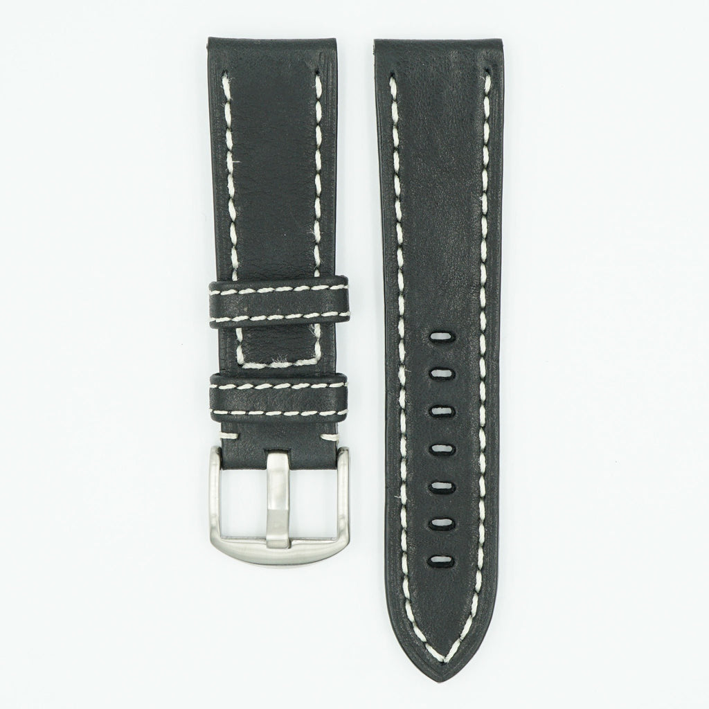 Black Vegetable Tanned Leather Watch Band image