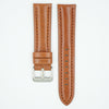 The Collection Polished Italian Leather Watch Strap - Tan image