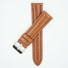 The Collection Polished Italian Leather Watch Strap - Tan image
