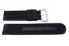 Seiko Black Nylon Dark Gray Buckle 22mm Watch Strap