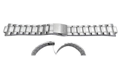 Seiko Polished Stainless Steel 22mm Push Button Fold-Over Clasp Watch Band