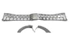 Seiko Silver Tone Stainless Steel Brushed and Polsihed 26mm Push Button Fold-Over Clasp Watch Bracelet