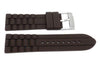 Fossil Brown Link Style Silicone 24mm Watch Band