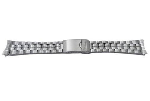 Pulsar Silver Tone Stainless Steel Solar Sport Fold-Over Clasp 20mm Watch Bracelet