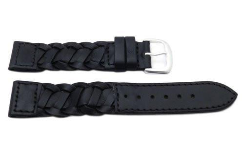 Braided Genuine Smooth Leather Watch Strap Total Watch Repair B T05273