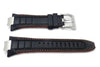 Seiko Sportura Black Leather Orange Stitching and Lining 32mm Watch Strap