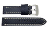 Genuine Carbon Fiber Leather Anti-Allergic Black Panerai Watch Strap