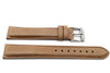 Genuine Smooth Leather Anti-Allergic Tan Watch Strap
