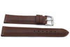 Genuine Textured Leather Anti-Allergic Brown Watch Strap