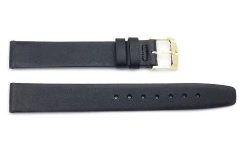Genuine Movado 15mm Black Smooth Glove Leather Watch Strap