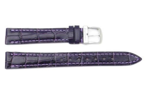 Citizen Eco-Drive Dark Purple Leather Alligator Grain 14mm Thin Ladies Watch Strap