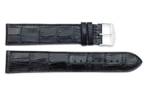 ZRC Genuine Leather Alligator Grain Waterproof Anti-Allergic Extra Extra Long Watch Strap