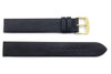 ZRC Genuine Smooth Soft Black Lambskin Leather Anti-Allergic Long Watch Strap