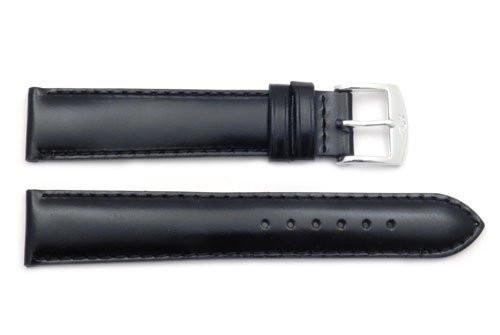 ZRC Genuine Smooth Soft Black Calfskin Leather Anti-Allergic Waterproof Watch Strap