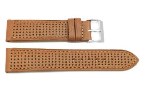Genuine Tan Leather Sweat Resistant Anti-Allergic Watch Strap