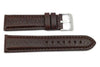 Genuine Textured Leather Anti-Allergic Brown Watch Strap