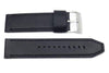 Fossil Black Smooth Leather 24mm Thick Watch Strap