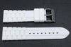 Fossil White Silicone 24mm Link Style Watch Strap