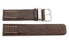 Kenneth Cole Genuine Textured Leather Brown Square Tip 22mm Watch Band