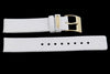 Kenneth Cole Genuine Textured White Leather Square Tip 18mm Watch Band
