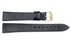 Movado Genuine Textured Leather Black Lizard Grain 17mm Watch Band