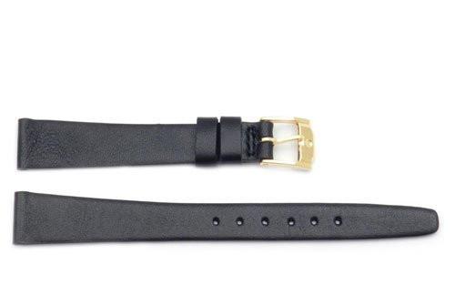 Movado Genuine Nordic Calfskin Leather Black 13mm Watch Band