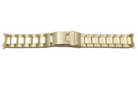 Seiko Gold Tone Push Button Clasp 20mm Watch Bracelet